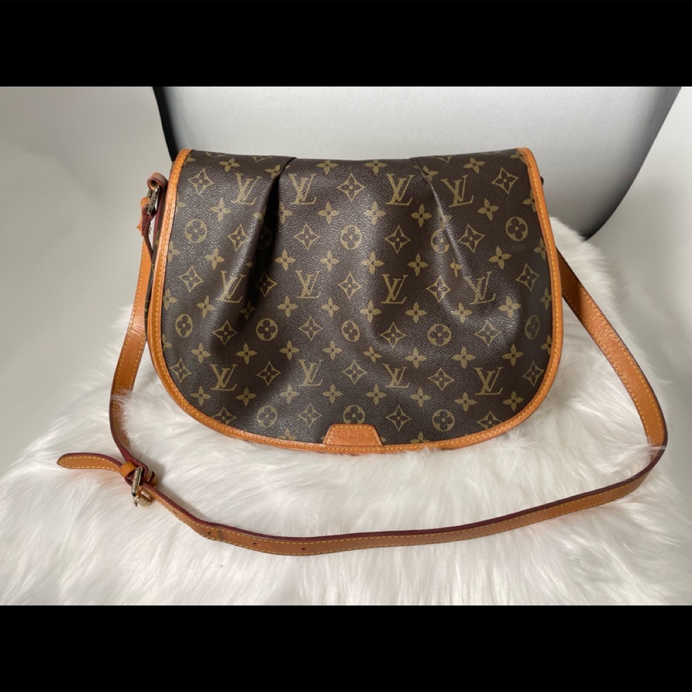 LOUIS VUITTON M40473 LV C7058 Monogram Brown Menilmontant MM Shoulder Bag